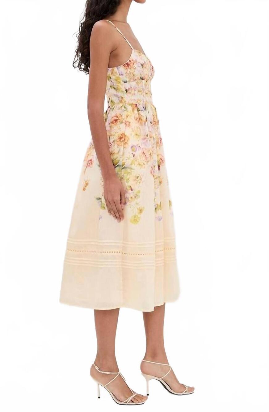 NEW EN SAISON kacey midi dress in ivory floral multi - Picture 4 of 5